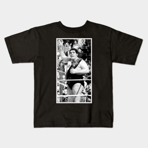 Legendary andre the giant Kids T-Shirt by SUPER BOOM TO THE LEGENDS